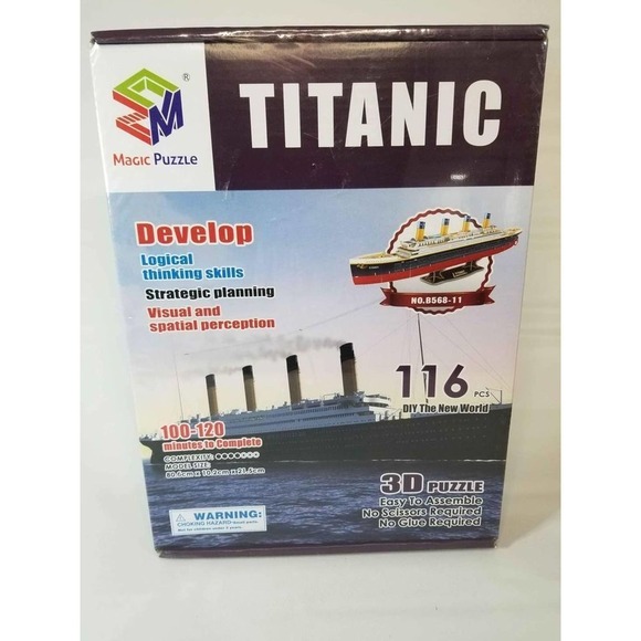 Magic Puzzle Other - NIB Titanic 3D Puzzle 116 PCS Factory Sealed
